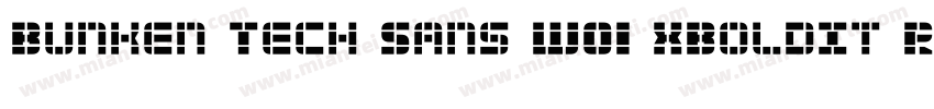 Bunken Tech Sans W01 XBoldIt Regular字体转换